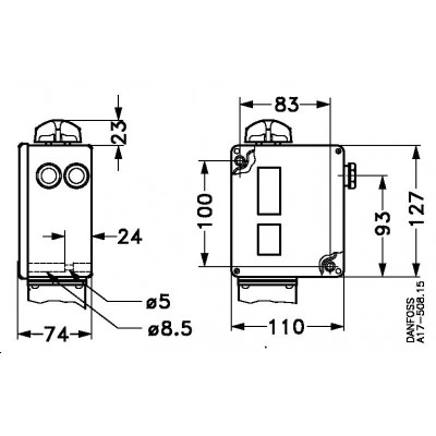 DANFOSS 017-523966 — Реле давления RT200 для тяжелых условий эксплуатации, диапазон настройки уставки 0,2-6 бар, дифференциал 0,25 бар, присоединение G 3/8 017-523966 DANFOSS 017-523966 — Реле давления RT200 для тяжелых условий эксплуатации, диапазон настройки уставки 0,2-6 бар, дифференциал 0,25 бар, присоединение G 3/8 017-523966