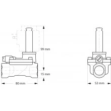 DANFOSS 032U7115 — Клапан электромагнитный EV220B, присоединение внутренняя резьба G 1/2", материал уплотнения EPDM, нормально закрытый 032U7115