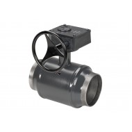 DANFOSS 065N1123 — Кран шаровой полнопроходной JIP WW, DN 50, PN 25, T макс 180 ℃, червячный редуктор, корпус — сталь P235GH 065N1123