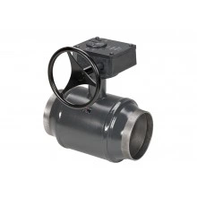 DANFOSS 065N1156 — Кран шаровой полнопроходной JIP WW, DN 200, PN 25, T макс 180 ℃, ручной редукторный привод, корпус — сталь P235GH 065N1156