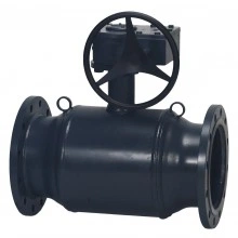 DANFOSS 065N1256 — Кран шаровой полнопроходной JIP FF, фланцевый, DN 200, PN 16, T макс 180 ℃, ручной редукторный привод, корпус — сталь P235GH 065N1256