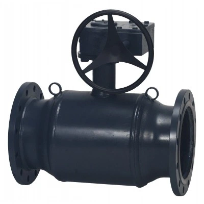 DANFOSS 065N1356 — Кран шаровой полнопроходной JIP FF, фланцевый, DN 200, PN 25, T макс 180 ℃, ручной редукторный привод, корпус — сталь P235GH 065N1356