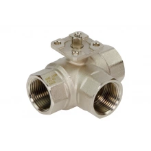 РИДАН 082G5420R — Кран шаровой двухпозиционный AMZ-113R PN40, DN25, Kvs 60, Tmax 110 °C, Rp1, корпус CW617N, трехходовой 082G5420R