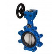 DANFOSS 082X3083 — Затвор дисковый поворотный VFY-LG с резьбовыми проушинами, PN16, DN600, корпус GGG40, диск — чугун GGG40, уплотнение EPDM, с редуктором 082X3083