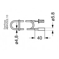 DANFOSS AKS12 Датчик темературы , 8500 мм, AMP 084N0041