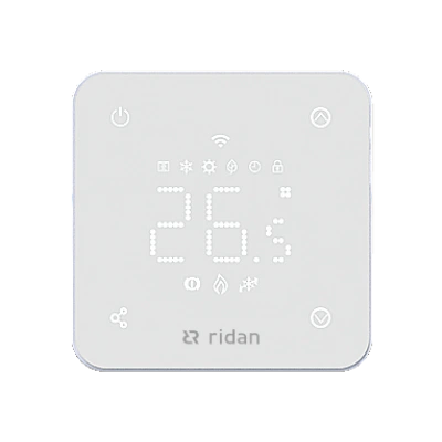 РИДАН 088L1142R — Электронный комнатный термостат RSmart-FW с Wi-Fi подключением 230V, белый 088L1142R