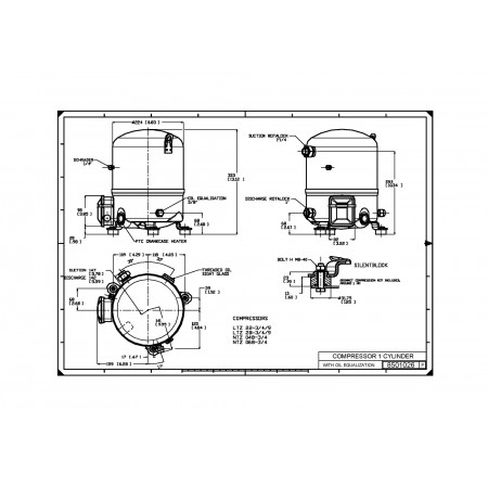 DANFOSS NTZ068A4LR1B Компрессор поршневой 120F0230 DANFOSS NTZ068A4LR1B Компрессор поршневой 120F0230