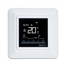 DEVI DEVIreg Opti 140F1055 — Программируемый терморегулятор со встроенными программами таймера, белый 140F1055