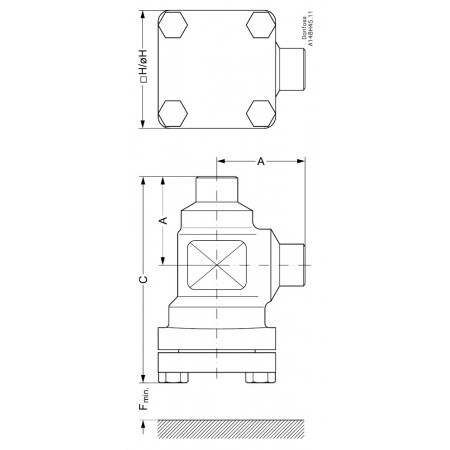 DANFOSS 148B5712 — Корпус фильтра FIA 50 D ANG 148B5712 DANFOSS 148B5712 — Корпус фильтра FIA 50 D ANG 148B5712
