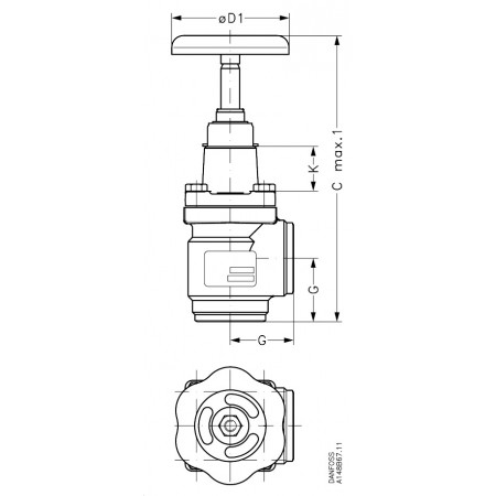 DANFOSS 148B5820 — Запорный клапан SVA-S 65 A ANG H-WHEEL 148B5820 DANFOSS 148B5820 — Запорный клапан SVA-S 65 A ANG H-WHEEL 148B5820