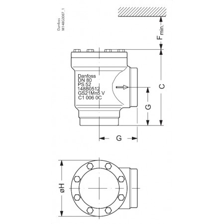 DANFOSS 148B6136 — Клапан обратный CHV 125 D ANG 148B6136 DANFOSS 148B6136 — Клапан обратный CHV 125 D ANG 148B6136